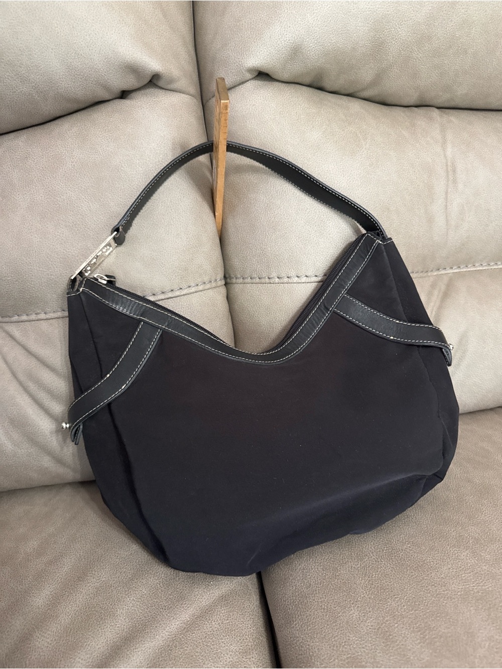 Ralph Lauren Black Shoulder Hobo Bag